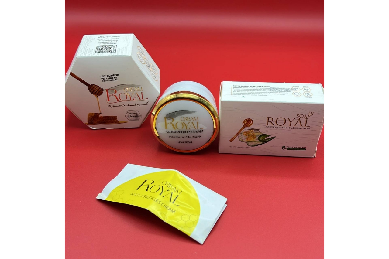 پکیج کرم ژل رویال روشن کننده پوست جوانساز ضد لک